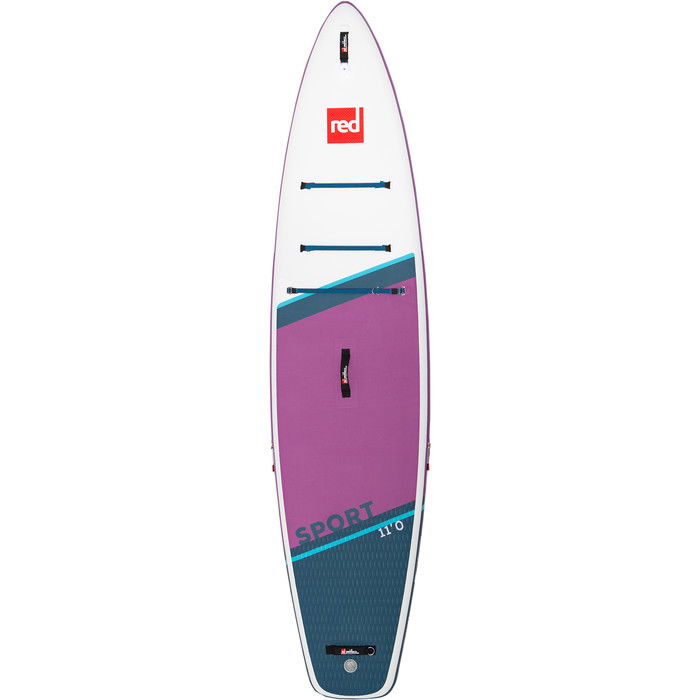 Red Paddle Co 11'0 Sport Stand Up Paddle Board, Bag, Pump, Paddle & Leash - Hybrid Tough Purple Package